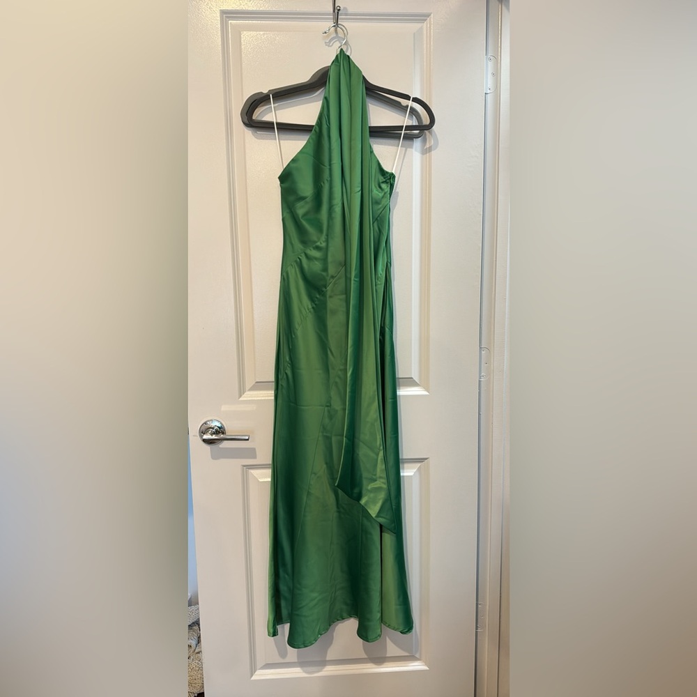 Hello Molly Green Satin Dress
